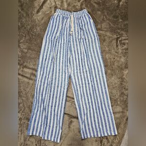 & Other Stories Blue and White Striped Pants